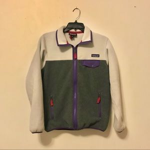 Fleece Color Block Patagonia Zip Up Sweatshirt